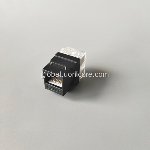 China UTP CAT6A horizontal 180 degree wiring keystone jack Manufactory